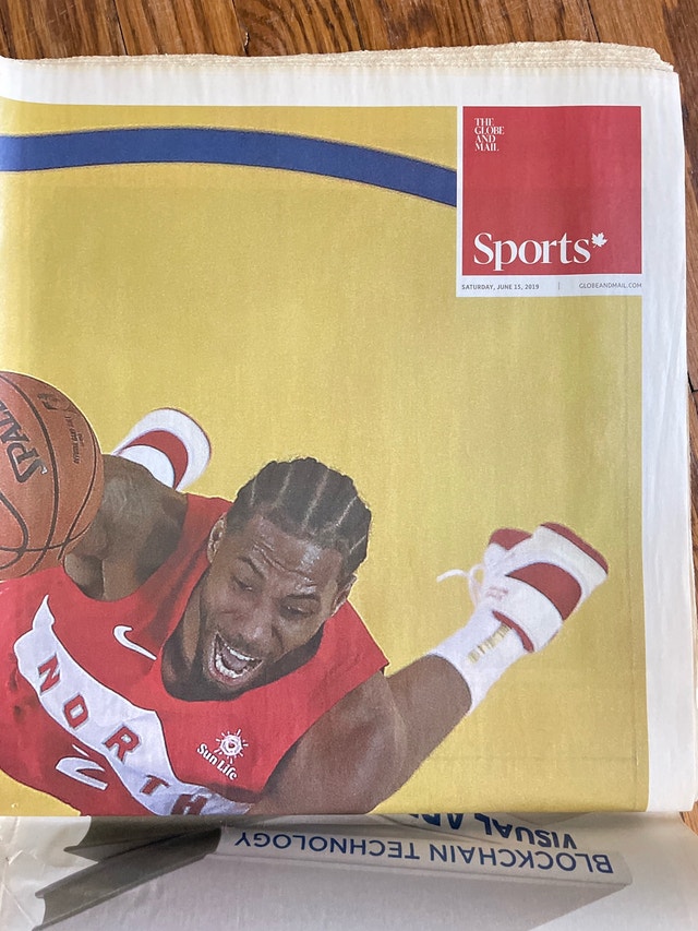 Toronto Raptors 2019 Championship Newspaper – Unread - photo 3