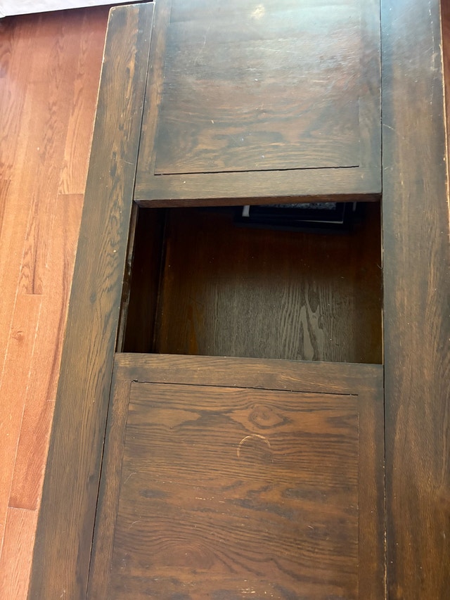 Solid Wood Coffee Table with Hidden Storage - Minor Scuffs - photo 3