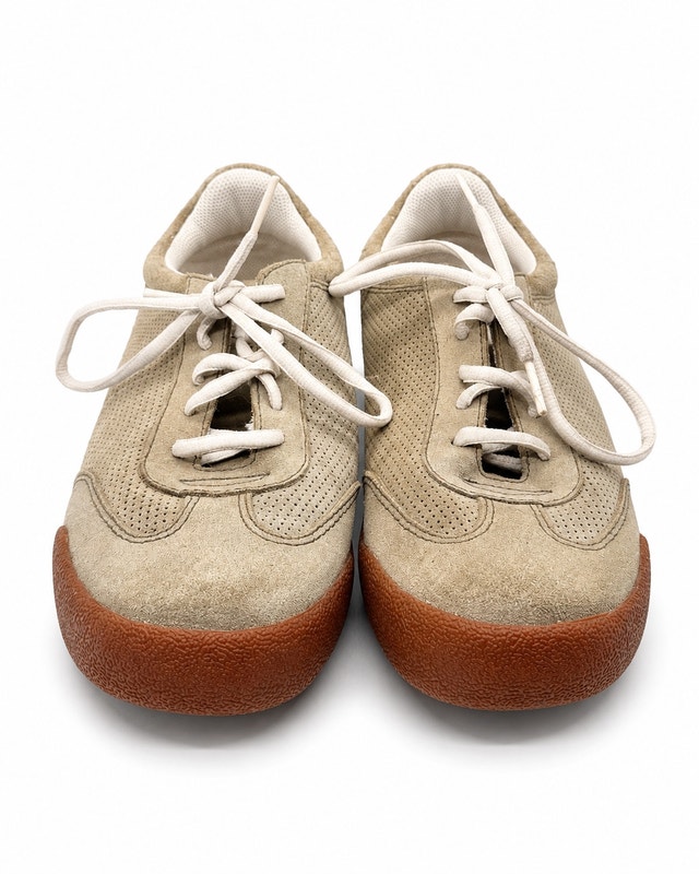 North Star Women's Suede Lace-Up shoes - Olive/Tan - Size 8
