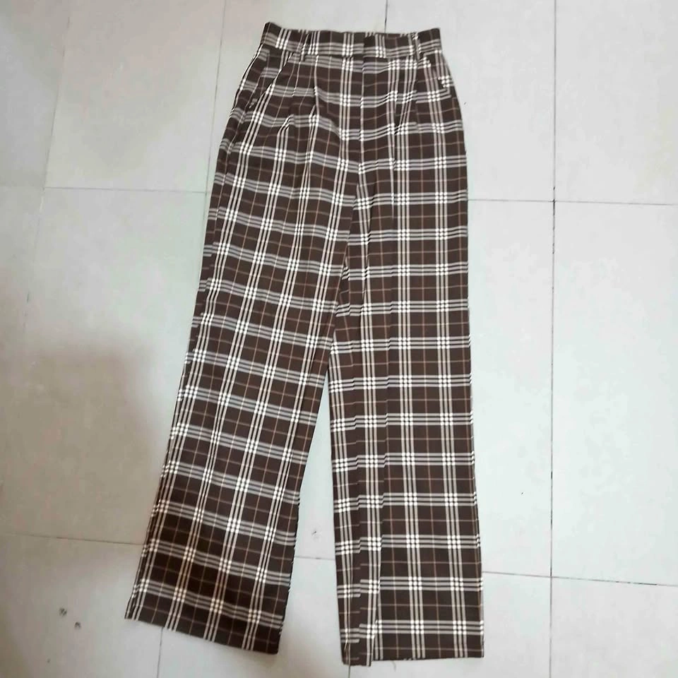 ⚽ Brown Plaid Pants