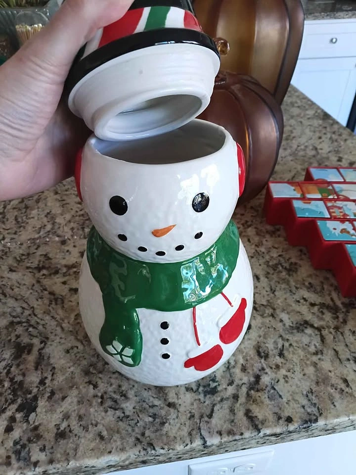 Snowman Cookie Jar - photo 2