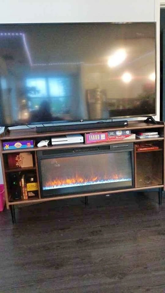 Heated Fireplace Entertainment Console
