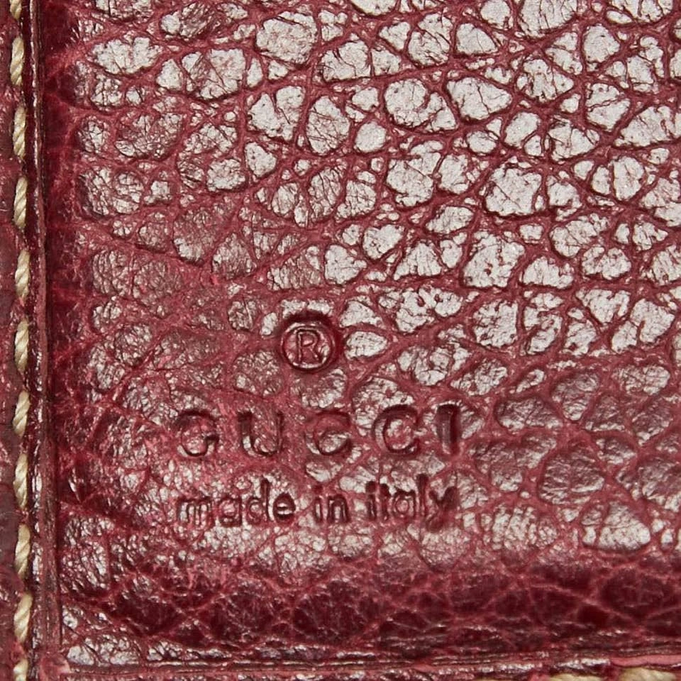 Gucci GG Monogram Wallet – Burgundy Leather & Canvas - photo 4
