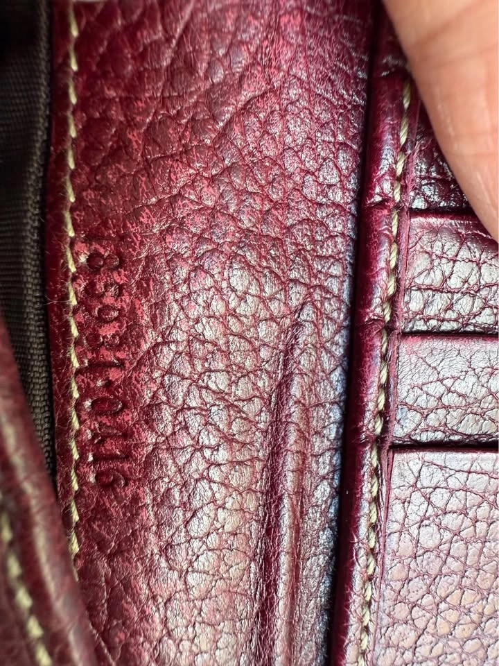 Gucci GG Monogram Wallet – Burgundy Leather & Canvas - photo 5