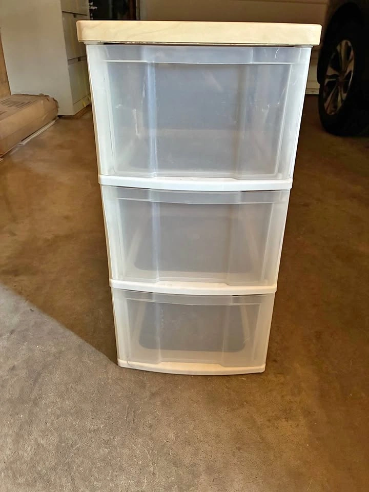 3-Drawer Plastic Storage Cart
