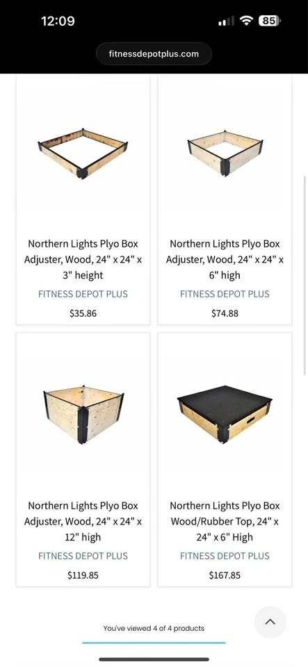Northern Lights Wood Plyo Box Set (4 Pieces)