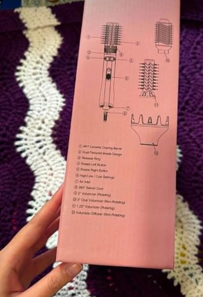 New Rotating Hot Air Brush Set 1000W - 4 in 1 Volumizer - photo 2
