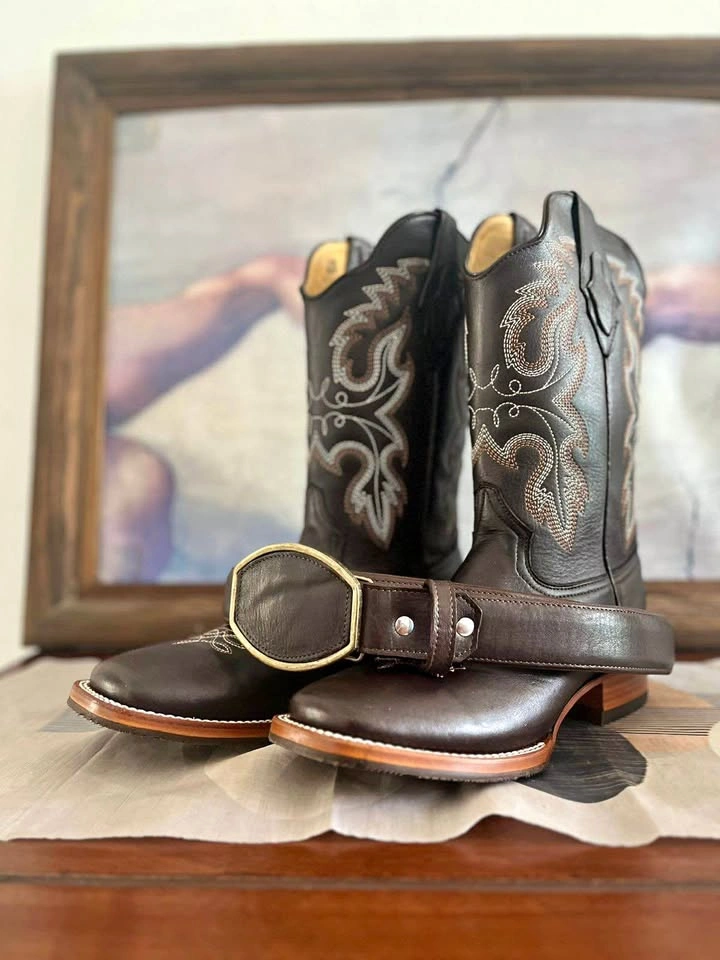 Men’s Western Boots & Belt Combo