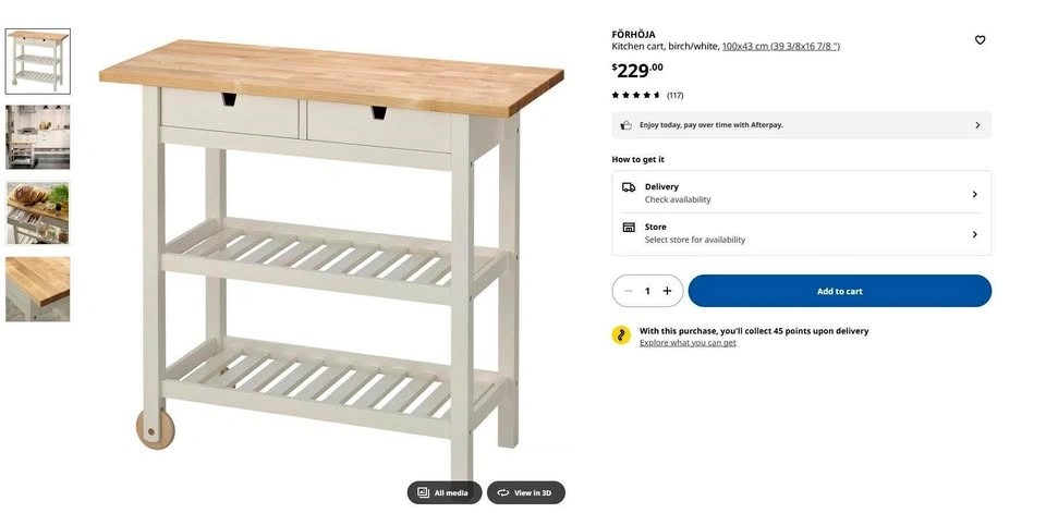 IKEA Kitchen cart - FORHOJA
