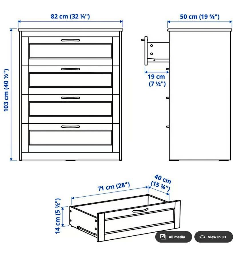 SONGESAND - IKEA 4 Drawer chest