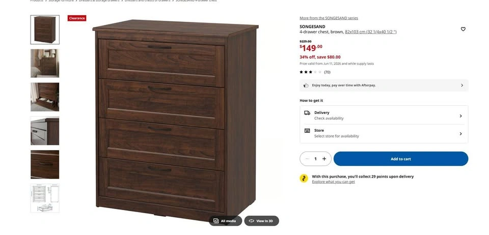 SONGESAND - IKEA 4 Drawer chest - photo 5