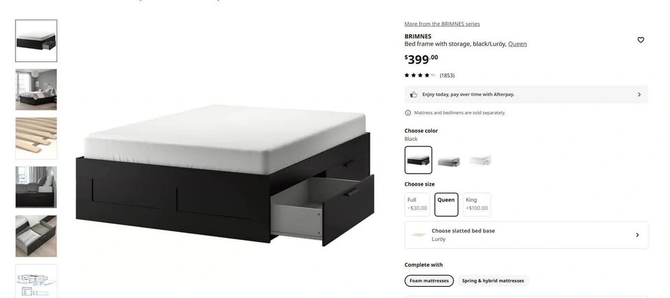 BRIMNES - IKEA Queen Size Bed Frame - photo 5