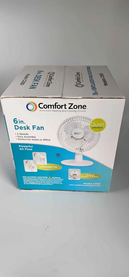 Comfort Zone 6 in. Desk Fan CZ6D