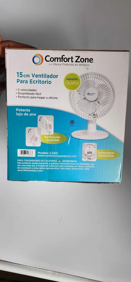 Comfort Zone 6 in. Desk Fan CZ6D - photo 4