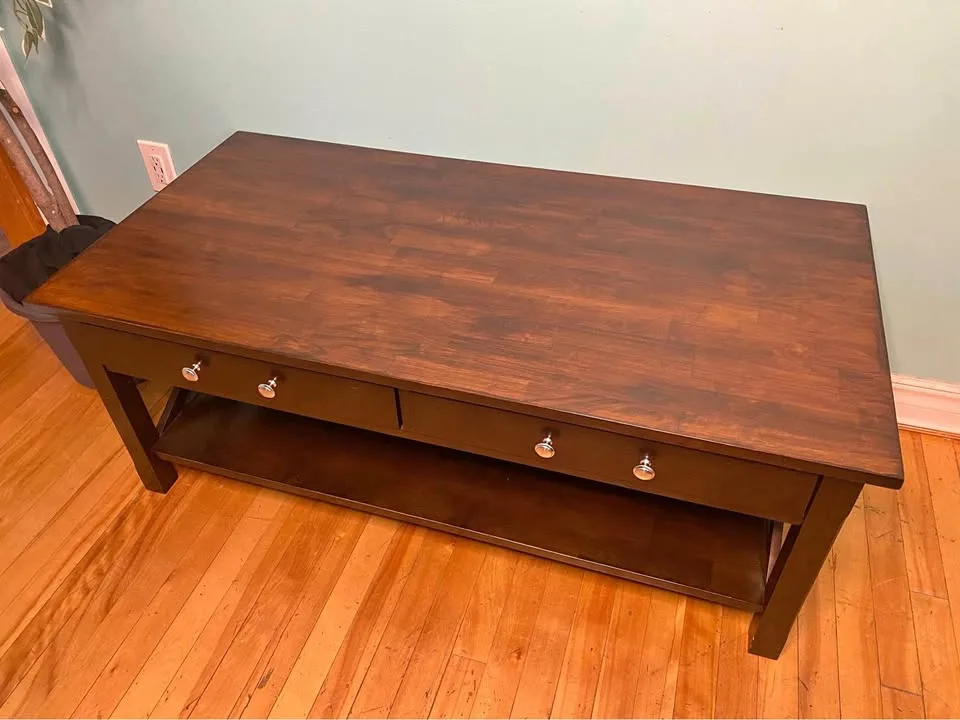 FREE DELIVERY: Espresso Side Table $80 (HRM) thumbnail