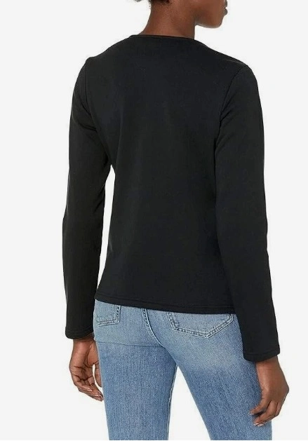 The Drop Caralyn Mirand Knit Moto Jacket Small Black ⚽️ - photo 2