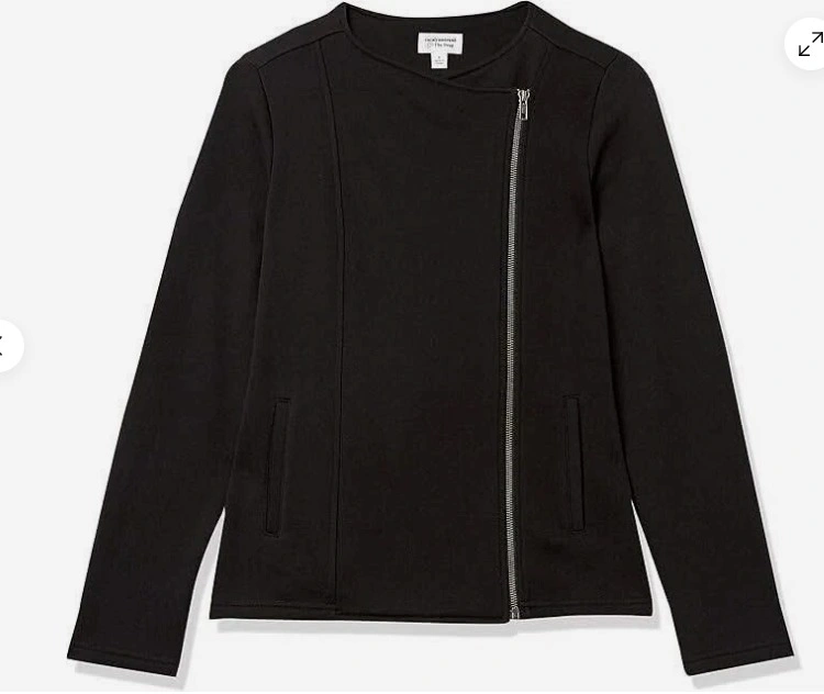 The Drop Caralyn Mirand Knit Moto Jacket Small Black ⚽️ - photo 3