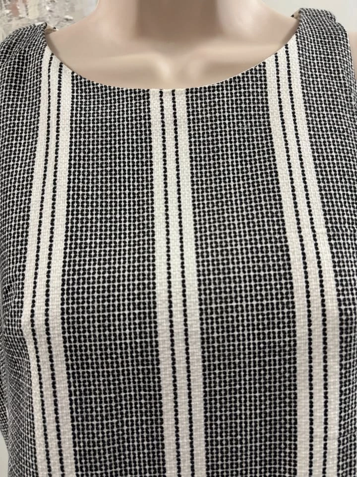 Ann Taylor Striped Shift Dress 6P BNWT Black White ⚽️ - photo 3