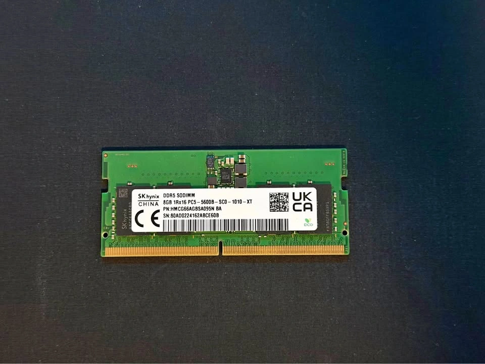 Sk hynix 8GB DDR5 5600Mhz Laptop Memory Ram