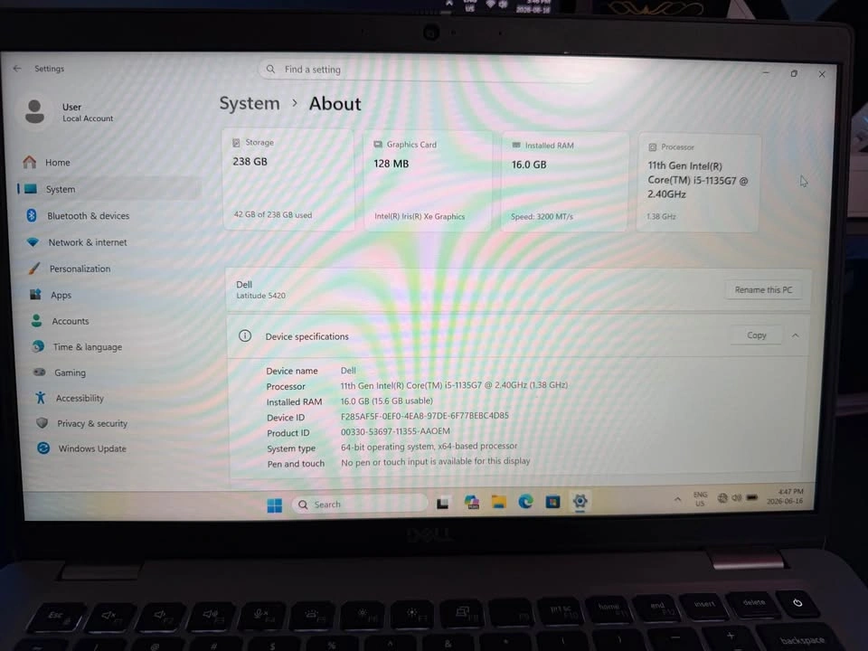 Dell Latitude 5420 i5 11th Gen 16GB RAM 256GB SSD + Dock - photo 4