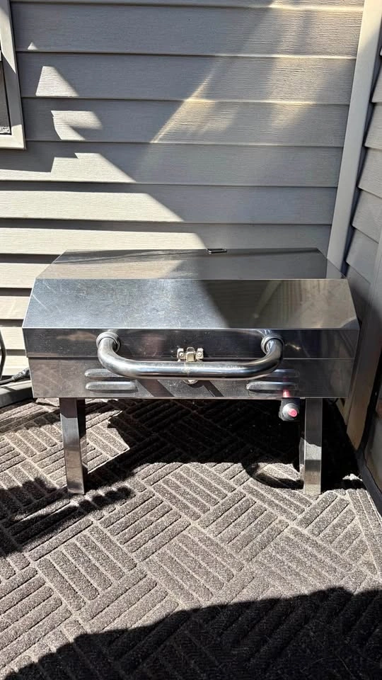 Portable Tabletop Propane BBQ Grill + Cover + Accessories