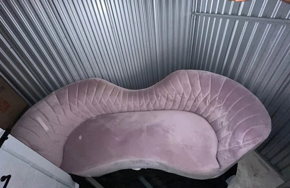 Suede Loveseat couch - photo 2