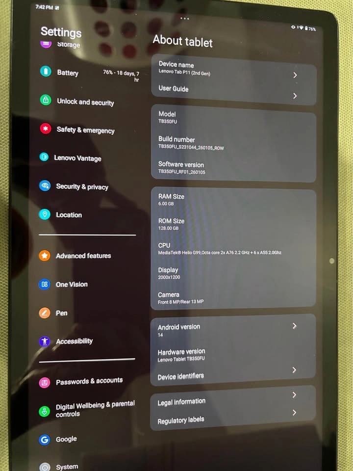 Lenovo Tab P11 (2nd Gen) - photo 5