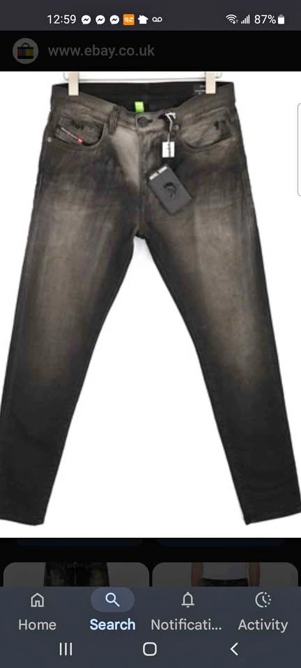 Diesel D-Strukt Jogg Slim Jeans W40