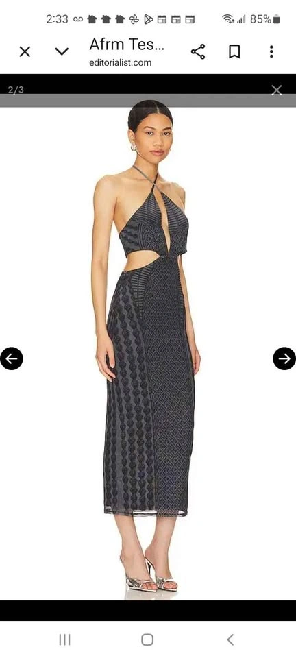 AFRM Halter Cutout Midi Dress - photo 3