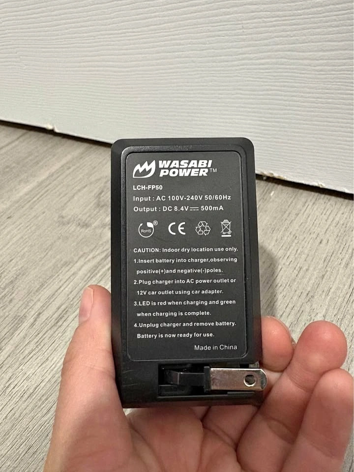 Wasabi power video/digital camera travel battery charger