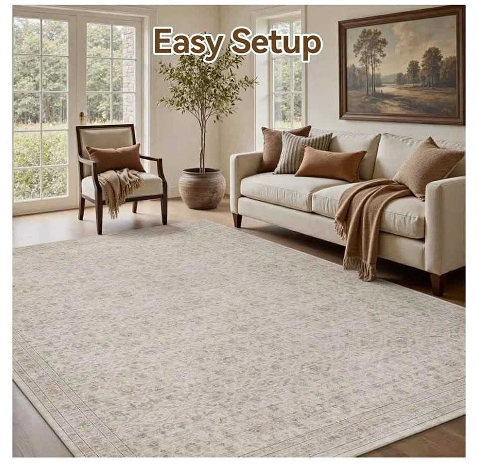 Brand New 8x10 Area Rug - Machine Washable & Non-Slip