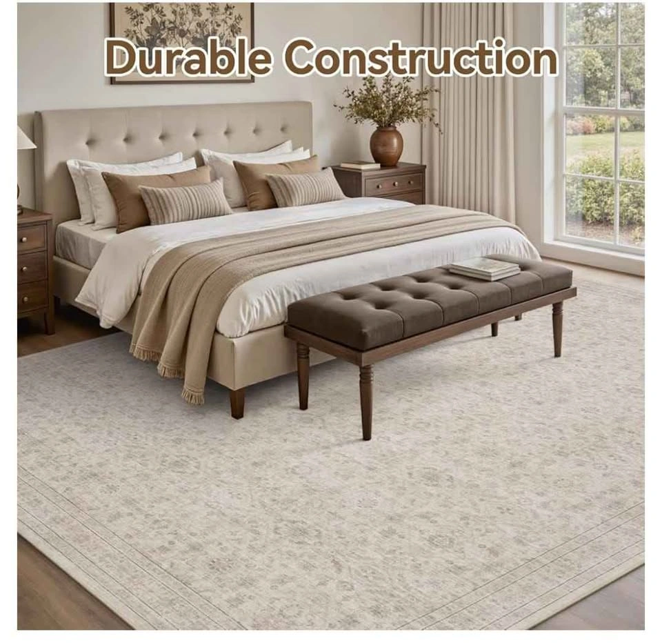Brand New 8x10 Area Rug - Machine Washable & Non-Slip - photo 5