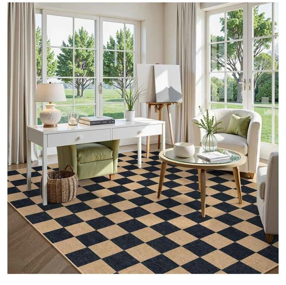 Brand new Lahome Colette Checkered Easy Jute 8x10 Rug - photo 2