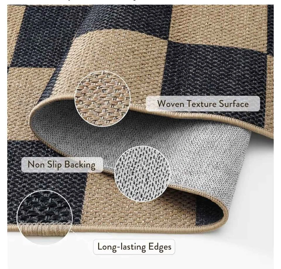 Brand new Lahome Colette Checkered Easy Jute 8x10 Rug - photo 4