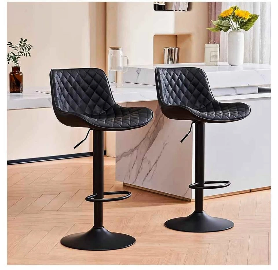 Brand new Black Bar Stools Set of 2, Mid-Century Modern