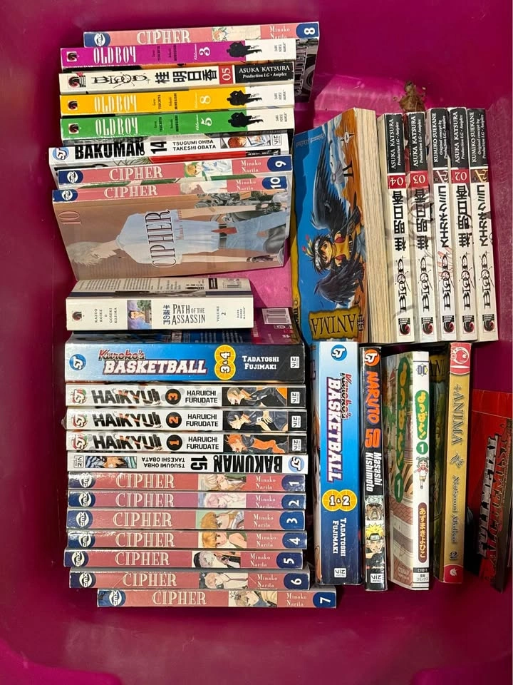Assorted books and manga