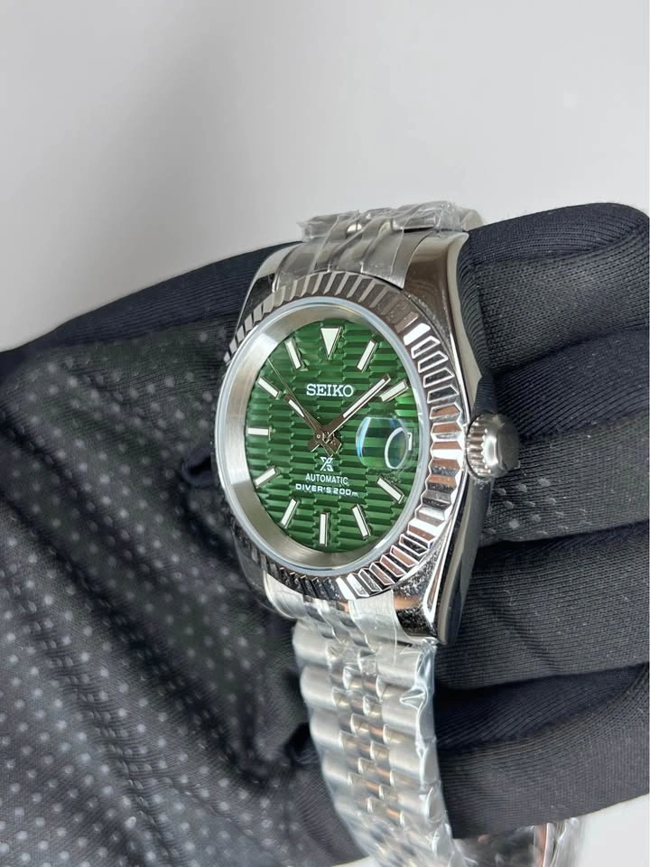Seiko Custom Mod Automatic Watch NH35 Datejust Fluted Bezel - photo 2
