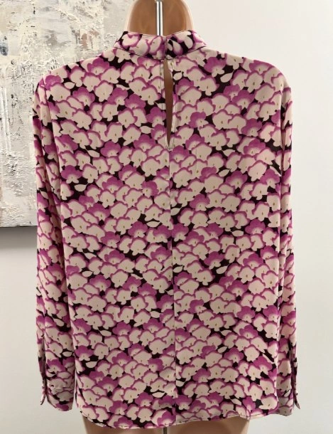 Ann Taylor Blouse SP Small Petite Floral Tie Front Top ⚽️ - photo 2