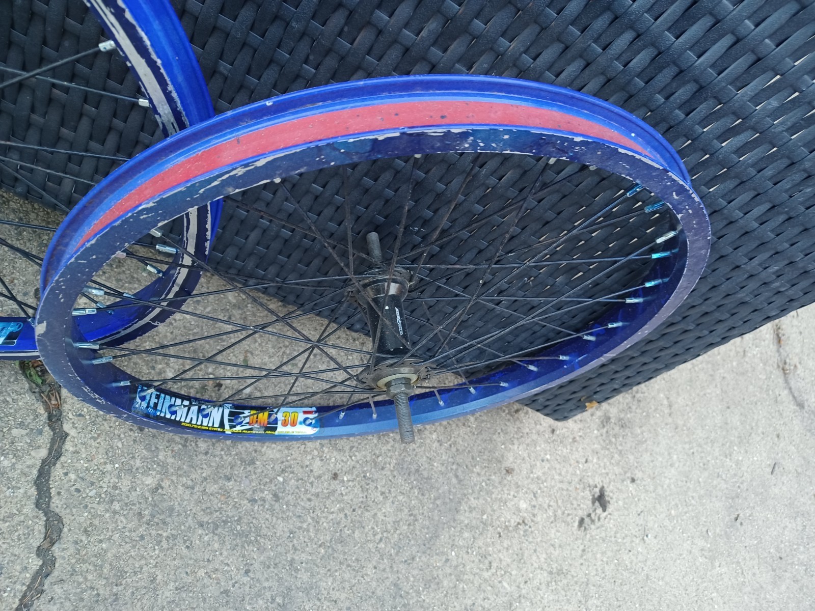 Retro 20in Bmx Rims 36 spoke 3/8 Black Ops Weinmann D30 - photo 3