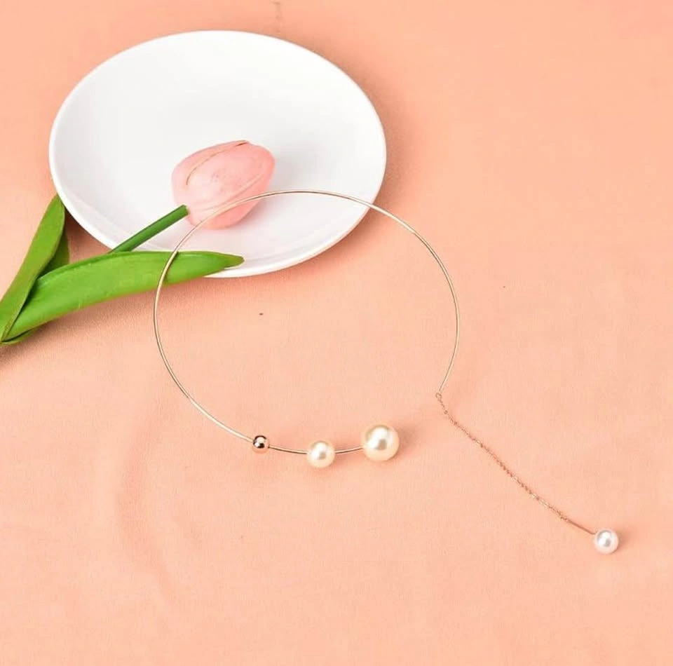 Gold Pearl Open Choker Necklace - photo 2