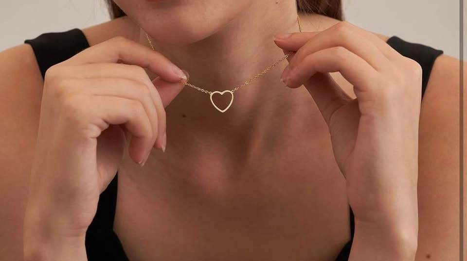 ✨ Open Heart Pendant Necklace — Minimalist Gold Everyday Jewelry - photo 2