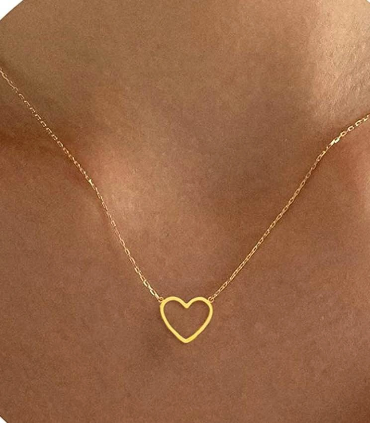 ✨ Open Heart Pendant Necklace — Minimalist Gold Everyday Jewelry - photo 3