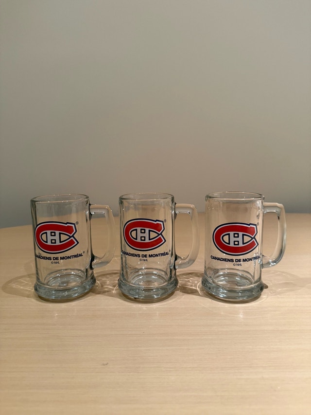 Montreal Canadiens NHL Glass Mugs