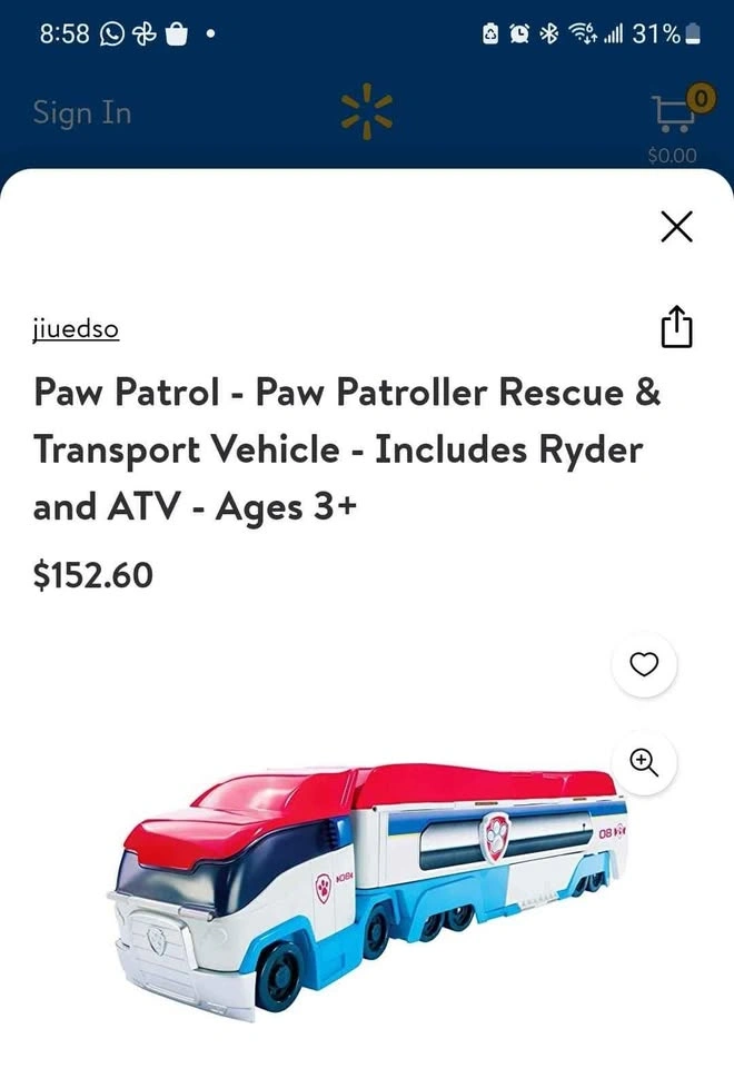 ⚽Paw Patrol Paw Patroller Rescue Transport Vehicle