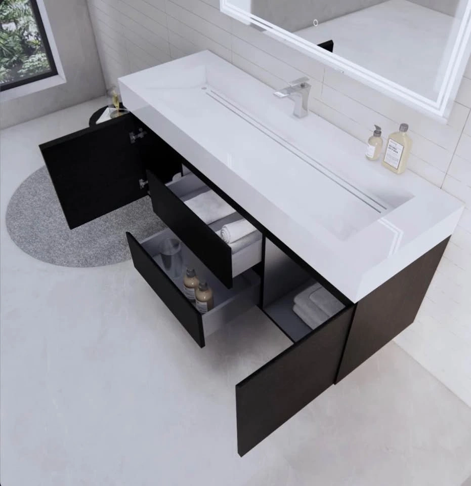 Floating Bathroom Vanity with Integrated Sink - photo 2