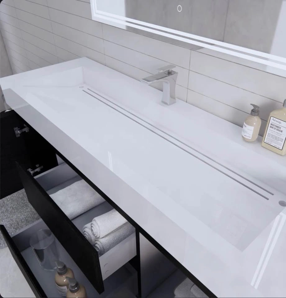 Floating Bathroom Vanity with Integrated Sink - photo 3