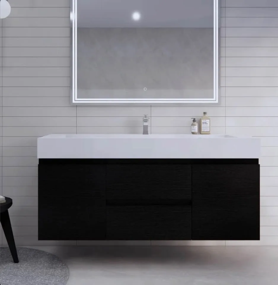 Floating Bathroom Vanity with Integrated Sink - photo 4