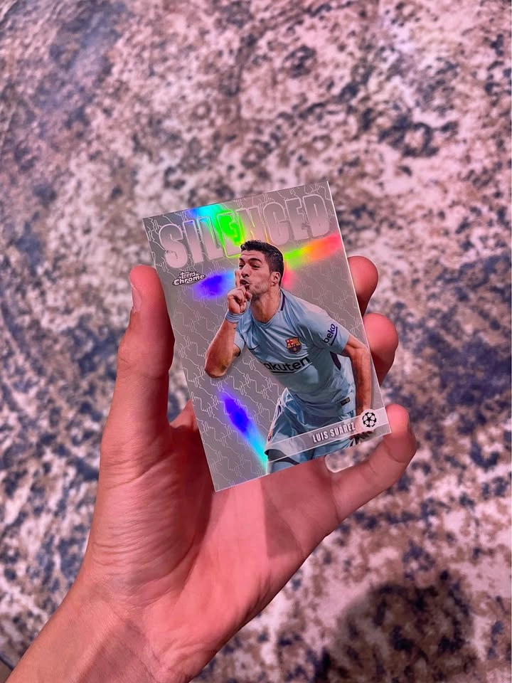 Luis Suarez Topps Chrome "Silenced" Soccer Card - Barcelona