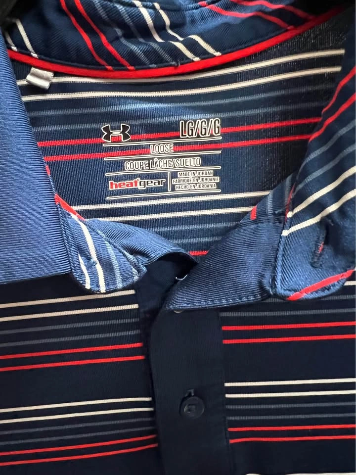 ⚽ Blue Stripes Golf shirt- L - photo 2