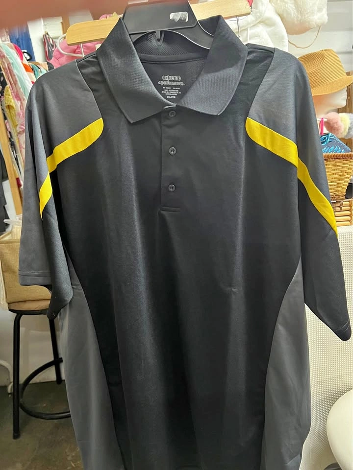 ⚽ New Black Golf Shirt- 2XL
